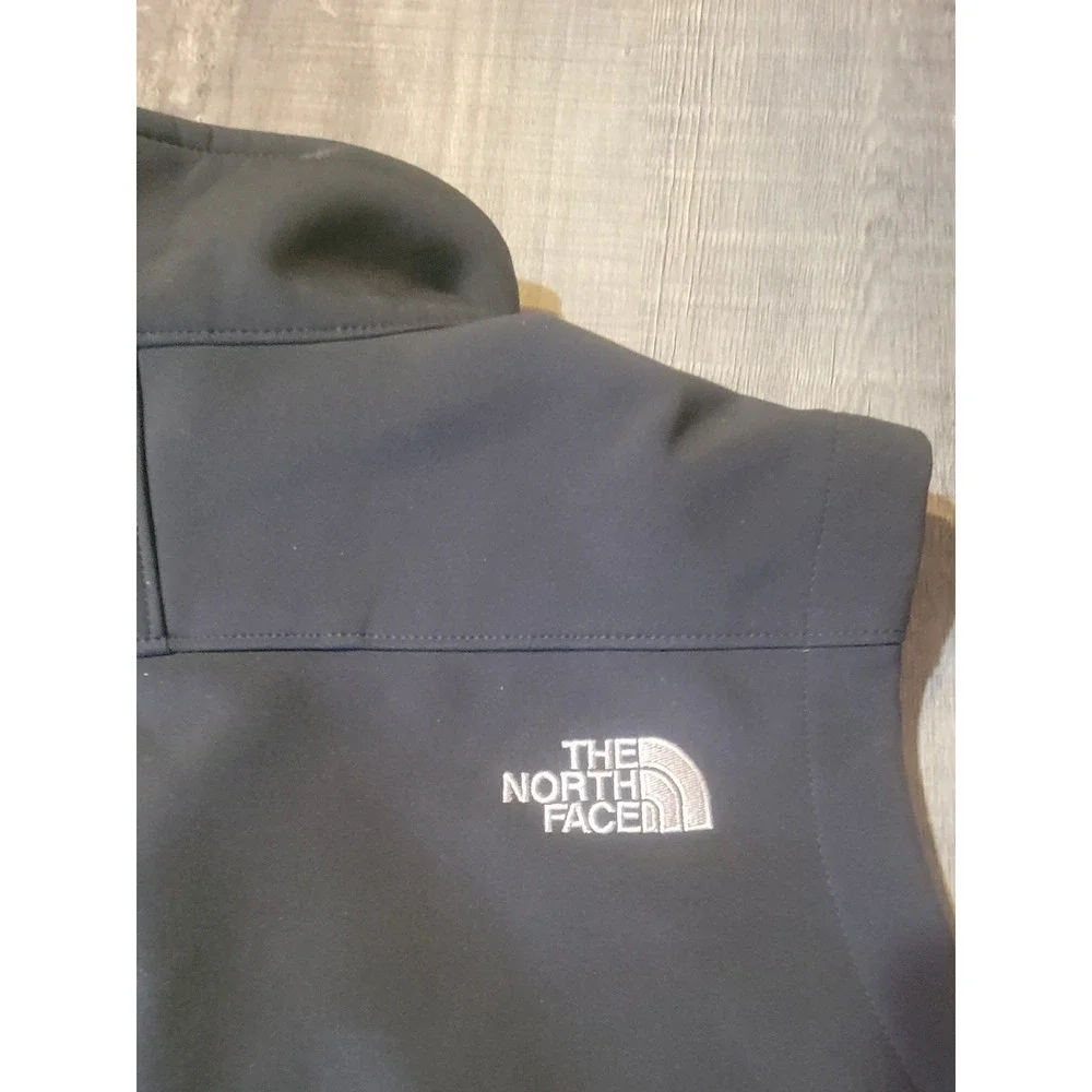 The North Face Mens Small Apex Bionic Softshell Vest Black Full Zip Outdoor EUC